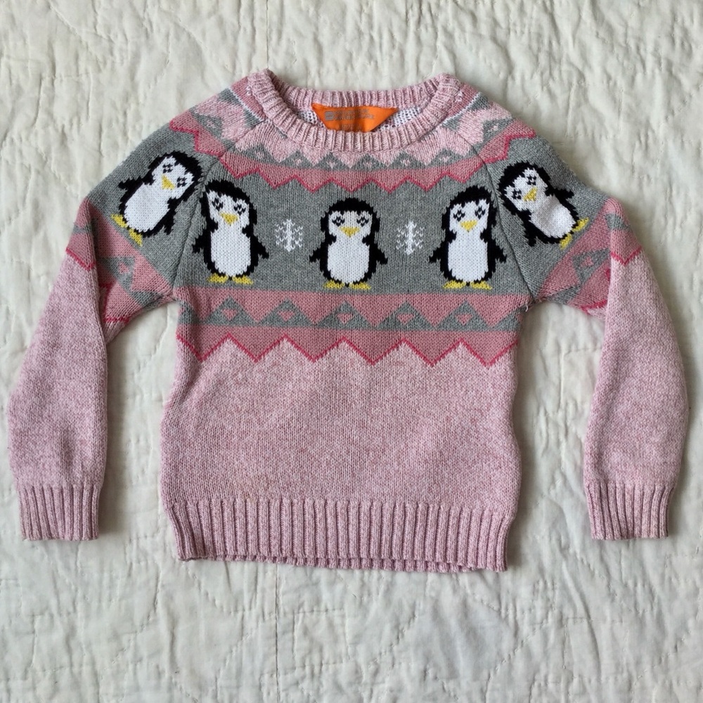 Mountain Warehouse Kids Pink Penguin Sweater 2T